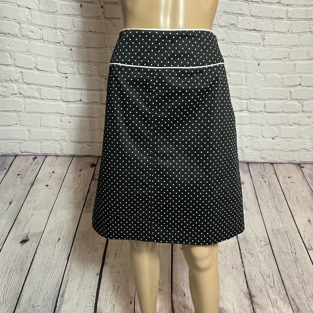 New Sinequanone Black Polka Dot Cotton Skirt Made in France Size 40 US M